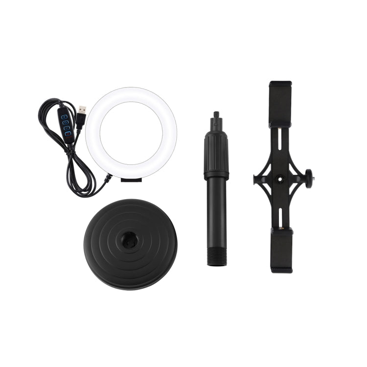 PULUZ Kit de Luz de Anel de 12cm (4,7 polegadas) com Suportes Horizontais Duplos para Telemóvel, Suporte de Secretária para Vídeo, Suportes Horizontais de 4,7 polegadas para Secretária