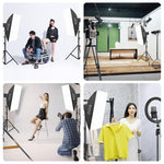 Kit de Luz Estroboscópica de Estúdio Fotográfico PULUZ 120W com Softbox, Refletor e Tripé, Kit de Luz Retangular 120W 2700K-6500K Plugue UE, Kit de Luz Retangular 120W 2700K-6500K Plugue UK, Kit de Luz Retangular 120W 2700K-6500K Plugue US