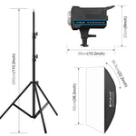 Kit de Luz Estroboscópica de Estúdio Fotográfico PULUZ 120W com Softbox, Refletor e Tripé, Kit de Luz Retangular 120W 2700K-6500K Plugue UE, Kit de Luz Retangular 120W 2700K-6500K Plugue UK, Kit de Luz Retangular 120W 2700K-6500K Plugue US