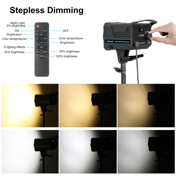 Kit de Luz Estroboscópica de Estúdio Fotográfico PULUZ 120W com Softbox, Refletor e Tripé, Kit de Luz Retangular 120W 2700K-6500K Plugue UE, Kit de Luz Retangular 120W 2700K-6500K Plugue UK, Kit de Luz Retangular 120W 2700K-6500K Plugue US