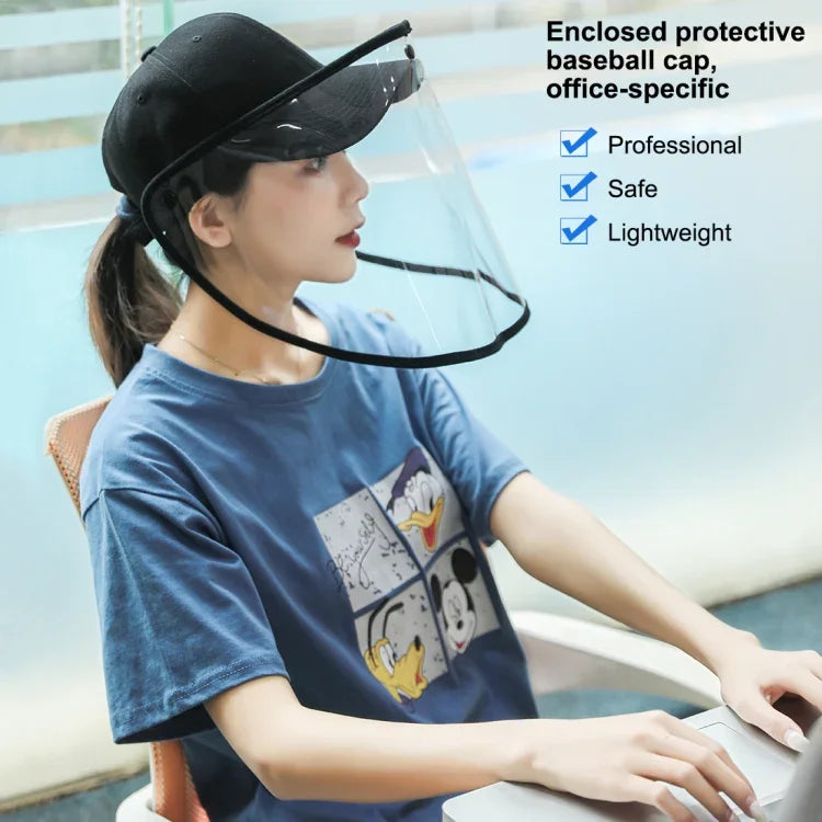 50 Unidades de Máscara com Aba de Boné de Beisebol com Proteção Anti-Saliva, Anti-Cuspe, Anti-Embaçamento e Anti-Óleo, Viseira Facial Removível, Máscara com Aba de Boné de Beisebol Pack de 50, 50 Unidades Máscara com Aba de Boné de Beisebol/Vermelho