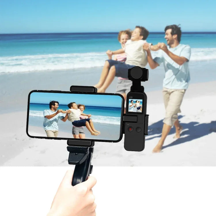 PULUZ Abraçadeira de Fixação para Smartphone Suporte de 1/4 polegadas + Kit de Montagem com Tripé Dobrável para DJI OSMO Pocket / Pocket 2, Abraçadeira+Tripé