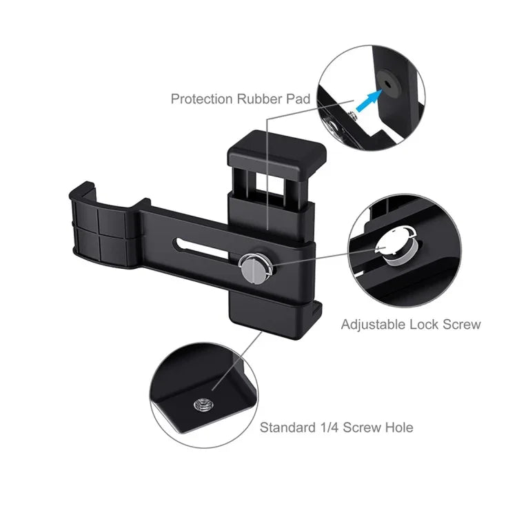 PULUZ Abraçadeira de Fixação para Smartphone Suporte de 1/4 polegadas + Kit de Montagem com Tripé Dobrável para DJI OSMO Pocket / Pocket 2, Abraçadeira+Tripé