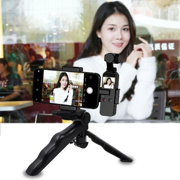 PULUZ Abraçadeira de Fixação para Smartphone Suporte de 1/4 polegadas + Kit de Montagem com Tripé Dobrável para DJI OSMO Pocket / Pocket 2, Abraçadeira+Tripé