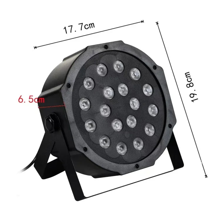 Com Ecrã LED, Modos de Funcionamento Automático / Escravo / DMX512 / Controlo por Voz