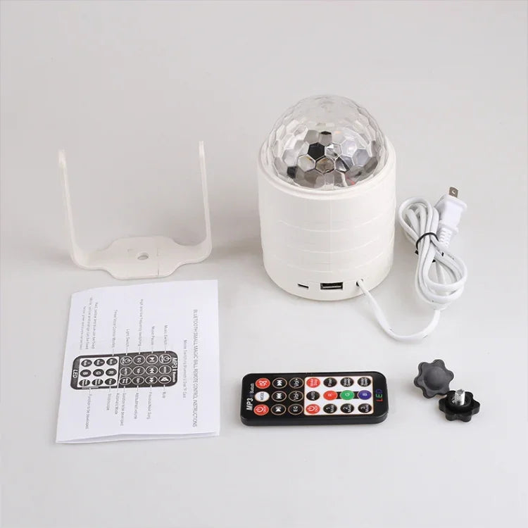 Luz de Palco Bola Mágica de Cristal Bluetooth com Controlo Remoto, Ficha EUA (Branco), PRC0573BEU, PRC0573BUS, PRC0573WEU, PRC0573WUS