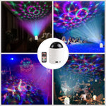 Luz de Palco Bola Mágica de Cristal Bluetooth com Controlo Remoto, Ficha EUA (Branco), PRC0573BEU, PRC0573BUS, PRC0573WEU, PRC0573WUS
