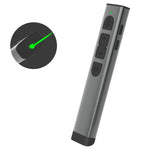 Doosl Dsit038 Apresentador Sem Fios 2.4GHz PowerPoint Clicker Controlo Remoto com Apontador Laser Verde, Distância de Controlo: 100m, Apontador Laser Verde