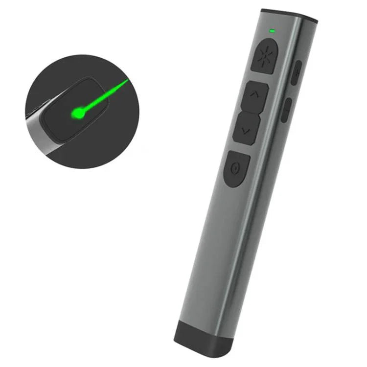 Doosl Dsit038 Apresentador Sem Fios 2.4GHz PowerPoint Clicker Controlo Remoto com Apontador Laser Verde, Distância de Controlo: 100m, Apontador Laser Verde