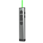 Doosl Dsit038 Apresentador Sem Fios 2.4GHz PowerPoint Clicker Controlo Remoto com Apontador Laser Verde, Distância de Controlo: 100m, Apontador Laser Verde