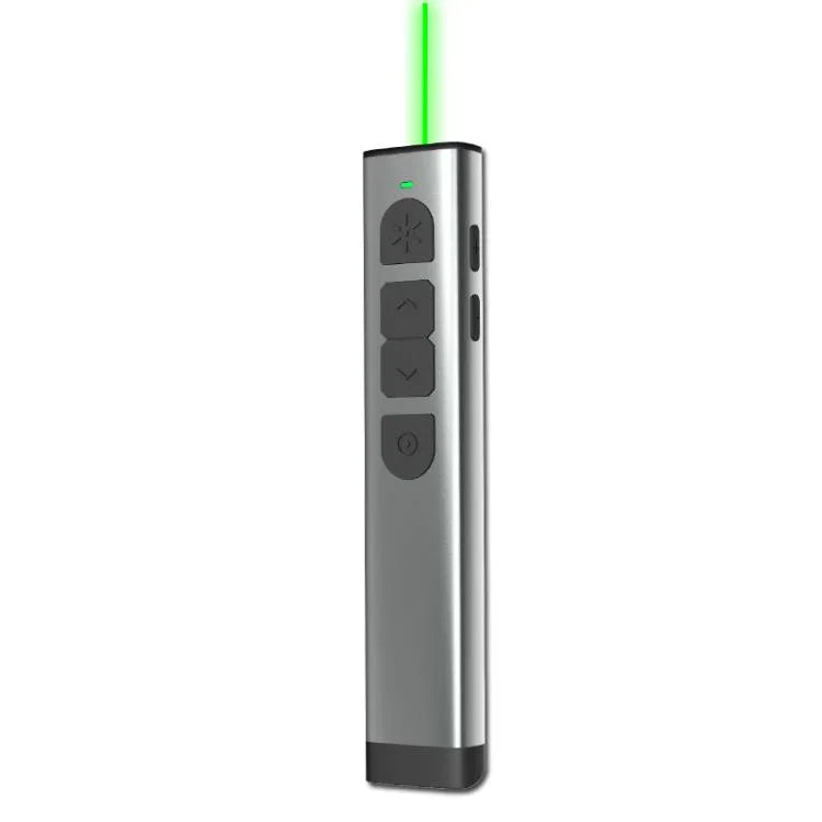 Doosl Dsit038 Apresentador Sem Fios 2.4GHz PowerPoint Clicker Controlo Remoto com Apontador Laser Verde, Distância de Controlo: 100m, Apontador Laser Verde