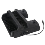 Ventoinha de Arrefecimento 3 em 1 DOBE TP4-882 para Consola de Jogos + Slots para Armazenamento de Jogos + Base de Carregamento para Comandos para Sony PS4 / PS4 Pro / PS4 Slim, Para PS4 / PS4 Pro / PS4 Slim