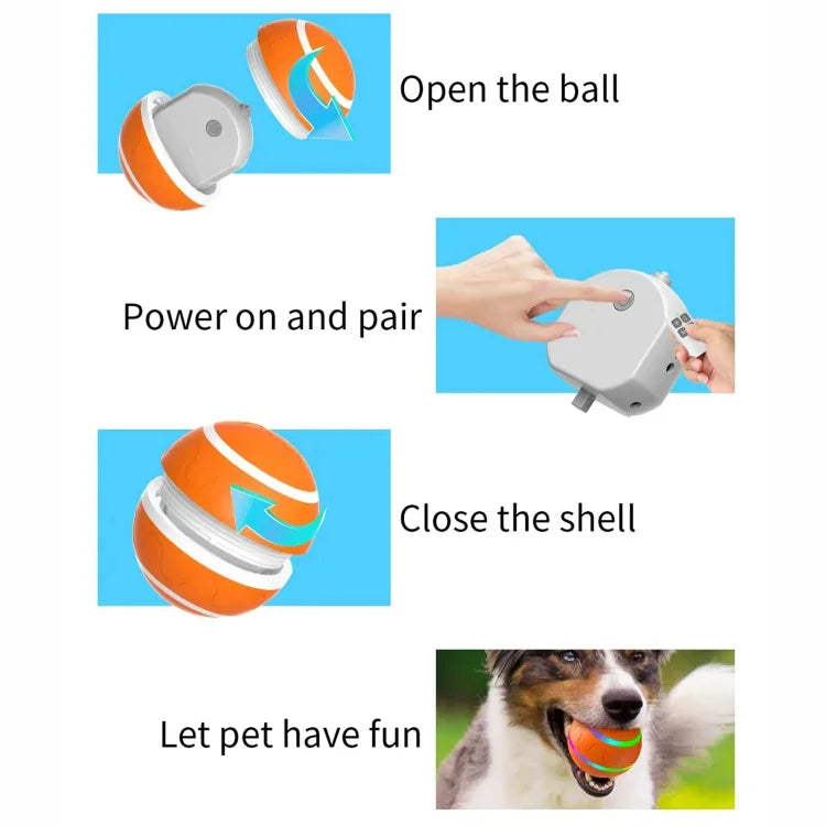Brinquedo Inteligente O1 com Controlo Remoto para Treino de Cão Bola Luminosa, Controlo Remoto