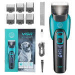 VGR V-208 Máquina de Cortar Cabelo Elétrica Profissional para Animais, V-208 (Azul), V-208 (Vermelho)