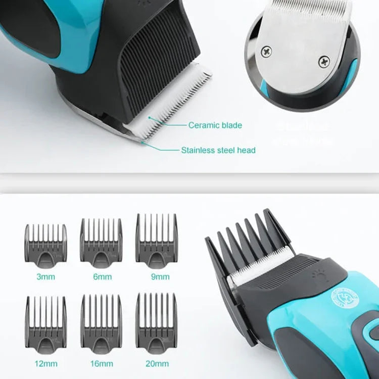 VGR V-208 Máquina de Cortar Cabelo Elétrica Profissional para Animais, V-208 (Azul), V-208 (Vermelho)