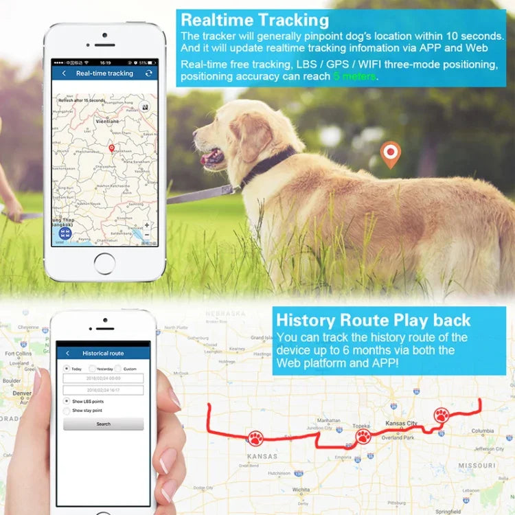 TKSTAR TK935 Rastreador GPS para Animais de Estimação Gado Carro 3000mAh Localizador à Prova de Água, TK935