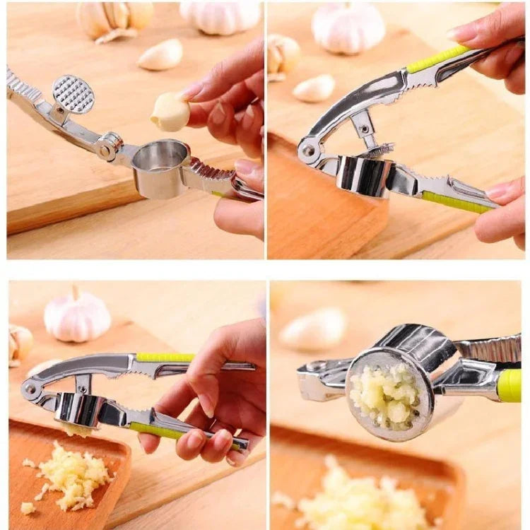 Espremedor de Alho Multifuncional em Aço Inoxidável, Ferramenta para Esmagar Alho, Ralador de Gengibre, Quebra-Nozes, Ferramenta de Cozinha, Aço Inoxidável 2