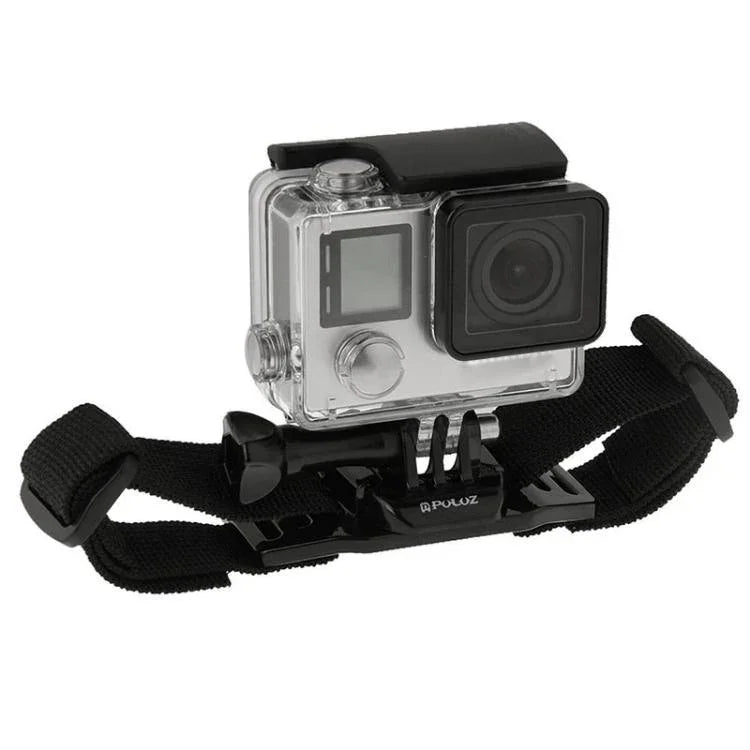 Suporte de Correia Ajustável para Capacete PULUZ para GoPro, Insta360, DJI e Outras Câmaras de Ação, PULUZ