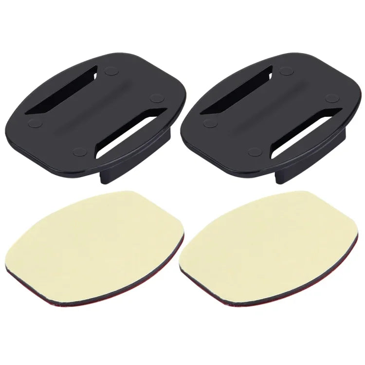 PULUZ 2 Suportes para Superfície Plana + 2 Autocolantes Adesivos para Suporte de Câmara Desportiva PULUZ Jaws Flex Clamp para GoPro, Insta360, DJI e Outras Câmaras de Ação, Pacote de Autocolantes B