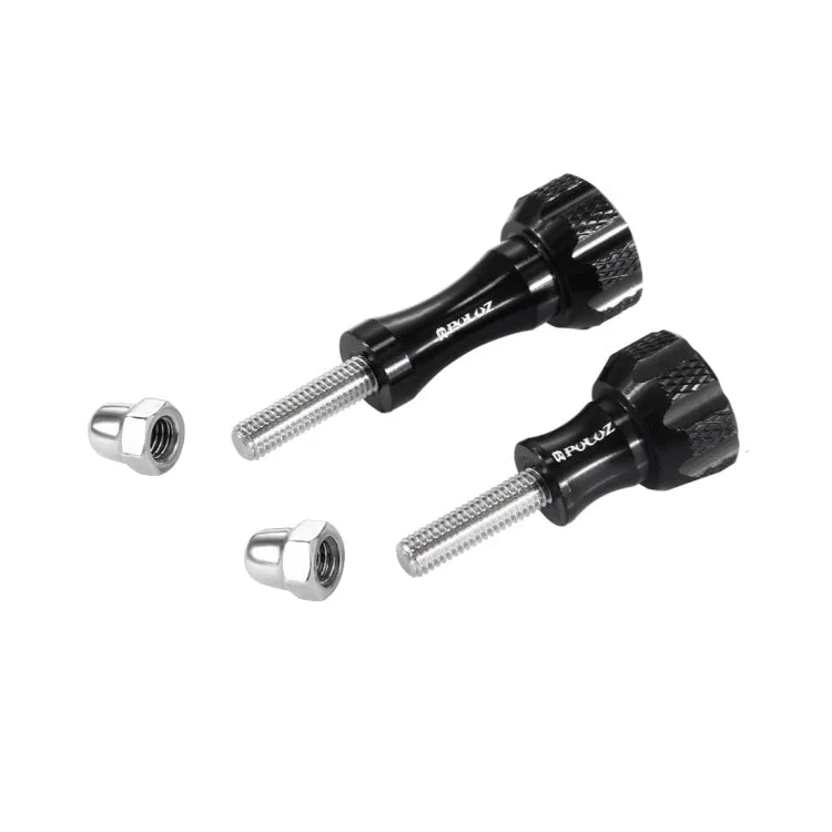 Conjunto de parafuso, porca e botão de polegar em alumínio CNC PULUZ para GoPro, Insta360, DJI e outras câmaras de ação, 2 parafusos pretos (alumínio), 2 parafusos dourados (alumínio), 2 parafusos azuis (alumínio), 2 parafusos vermelhos (alumínio)