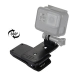 Suporte de Montagem Rápida Giratório a 360 Graus para Mochila e Chapéu PULUZ para GoPro, Insta360, DJI e Outras Câmaras de Ação, Suporte para Chapéu