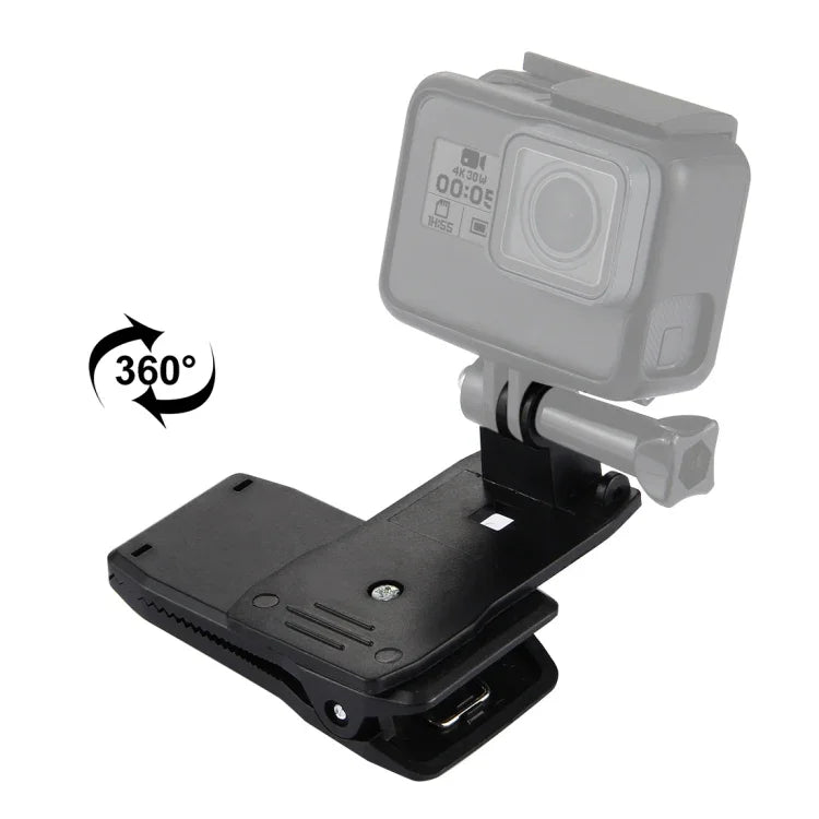 Suporte de Montagem Rápida Giratório a 360 Graus para Mochila e Chapéu PULUZ para GoPro, Insta360, DJI e Outras Câmaras de Ação, Suporte para Chapéu