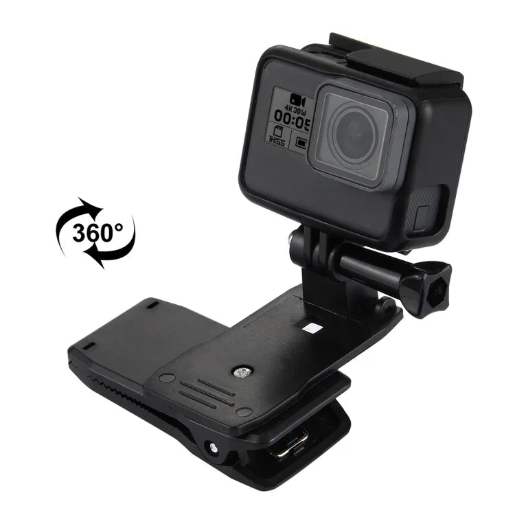 Suporte de Montagem Rápida Giratório a 360 Graus para Mochila e Chapéu PULUZ para GoPro, Insta360, DJI e Outras Câmaras de Ação, Suporte para Chapéu