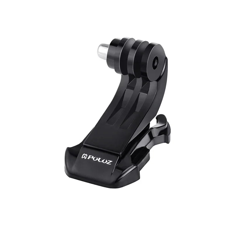 Suporte de Gancho em J para Superfície Vertical Preto PULUZ para Câmaras de Desporto de Ação PULUZ, Suporte de Fixação Flexível para GoPro, Insta360, DJI e Outras Câmaras de Ação, Suporte de Gancho em J