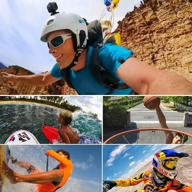 PULUZ 3 Almofadas Adesivas Planas + 3 Almofadas Adesivas Curvas para GoPro, Insta360, DJI e Outras Câmaras de Ação, Autocolantes 3M