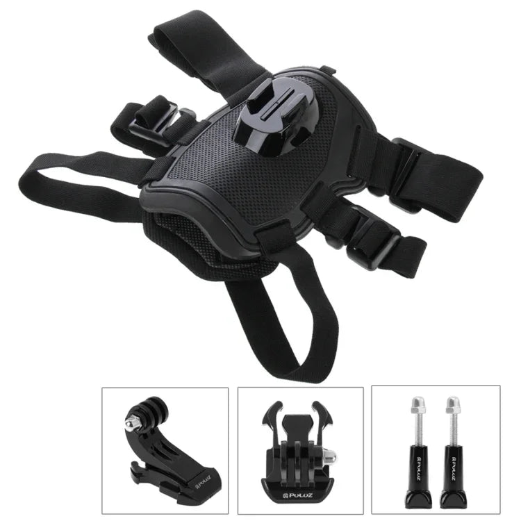 Arnês Ajustável para Peito PULUZ Hound Dog Fetch para GoPro, Insta360, DJI e Outras Câmaras de Ação, Correia de Peito para Cão