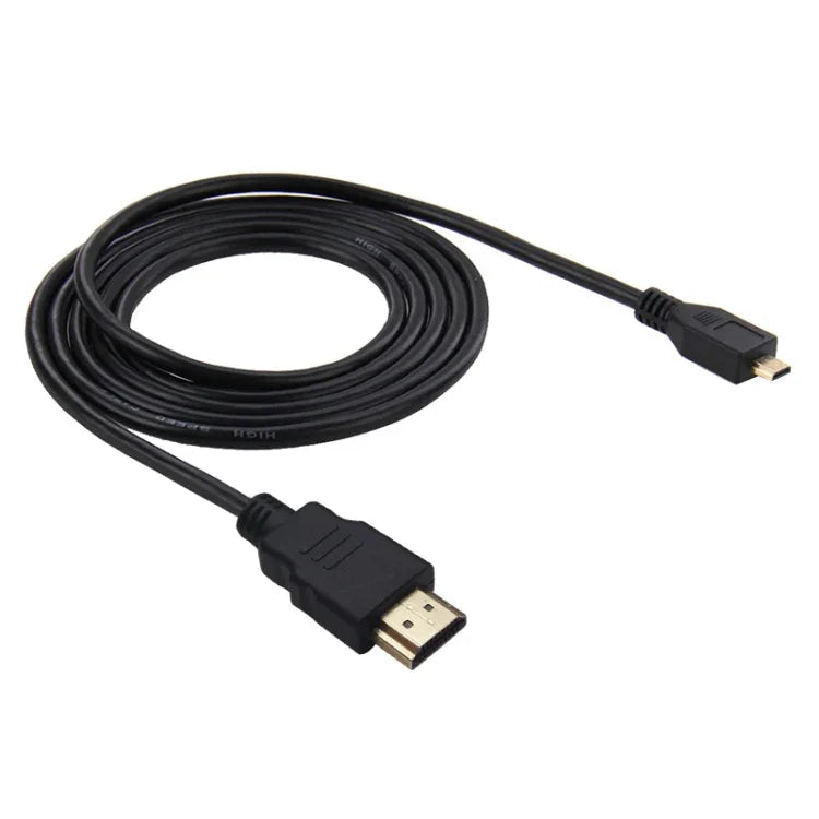 Cabo HDMI 19 Pinos para Micro HDMI PULUZ para GoPro Hero11 Black / HERO10 Black / HERO9 Black /8 Black /7 /6 /5 /4 /3+ /3, Sony, LG, Panasonic, Canon, Nikon, Smartphones e Câmaras, Comprimento: 1,5m, Cabo HDMI para GoPro