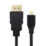 Cabo HDMI 19 Pinos para Micro HDMI PULUZ para GoPro Hero11 Black / HERO10 Black / HERO9 Black /8 Black /7 /6 /5 /4 /3+ /3, Sony, LG, Panasonic, Canon, Nikon, Smartphones e Câmaras, Comprimento: 1,5m, Cabo HDMI para GoPro