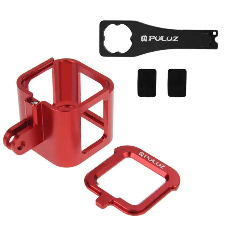 Gaiola Protetora em Liga de Alumínio CNC PULUZ com Estrutura de Seguro para GoPro HERO5 Session /HERO4 Session /HERO Session, Para HERO4 Session com Estrutura, Para HERO5 Session com Estrutura, Para HERO5 Session