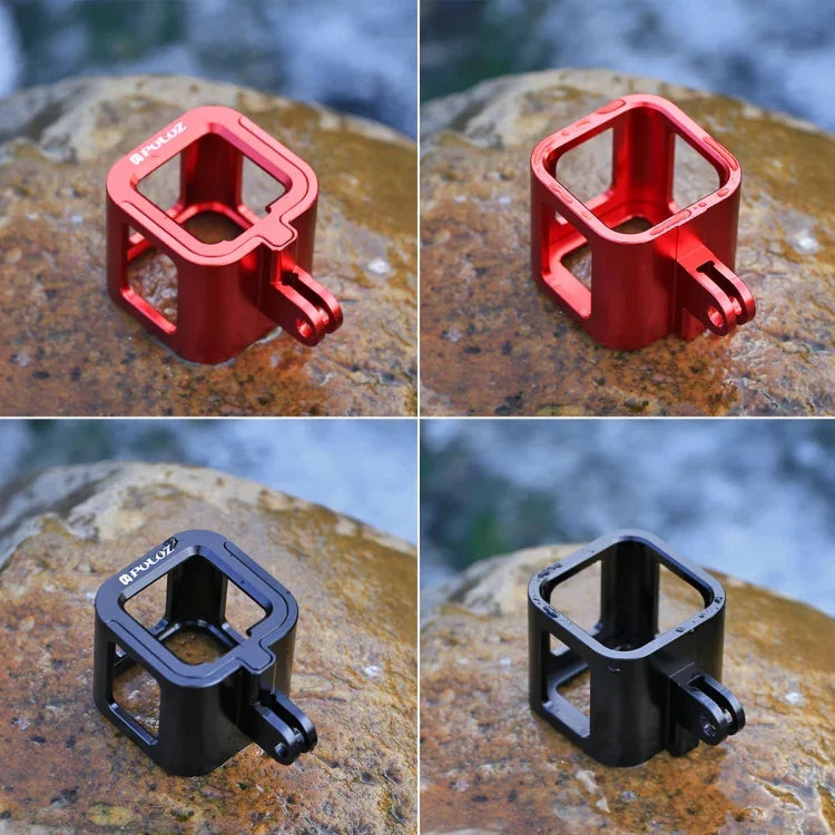 Gaiola Protetora em Liga de Alumínio CNC PULUZ com Estrutura de Seguro para GoPro HERO5 Session /HERO4 Session /HERO Session, Para HERO4 Session com Estrutura, Para HERO5 Session com Estrutura, Para HERO5 Session