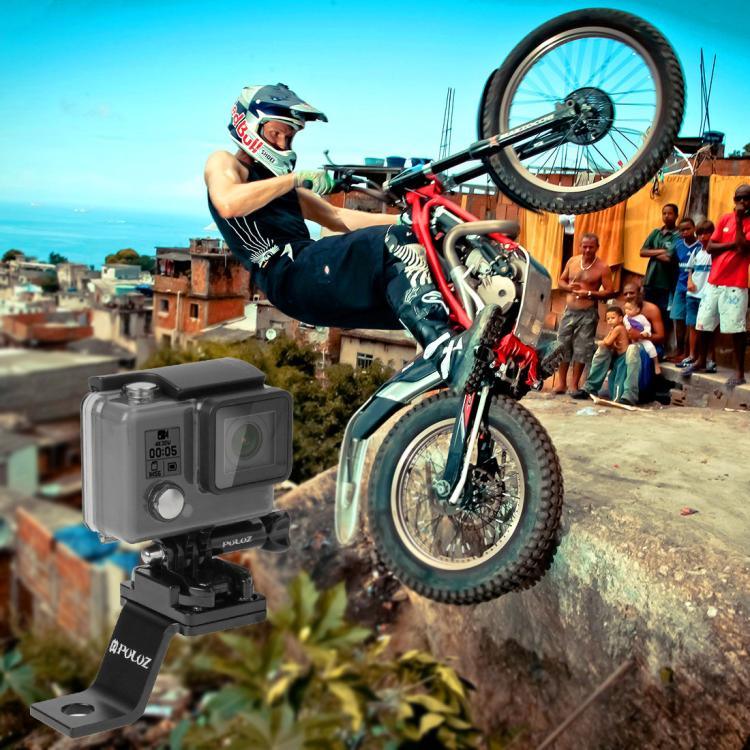 Suporte Fixo Metálico para Motociclo PULUZ para GoPro, Insta360, DJI e Outras Câmaras de Ação, Suporte Fixo 1 (Preto), Suporte Fixo 1 (Prateado), Suporte Fixo 1 (Vermelho), Suporte Fixo 1 (Azul), Suporte Fixo 1 (Dourado)