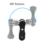 Suporte de Junta Esférica em Alumínio CNC PULUZ com 2 Parafusos Longos para GoPro, Insta360, DJI e Outras Câmaras de Ação, Stock CN