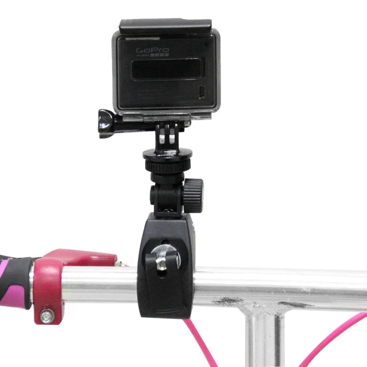 Suporte para Guiador de Motociclo/Bicicleta PULUZ com Montagem para Tripé e Parafuso para GoPro, Insta360, DJI e Outras Câmaras de Ação, Suporte Alargado