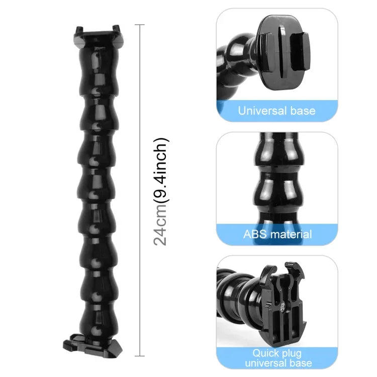 Suporte de Fixação Flexível PULUZ para Câmaras de Ação GoPro, Insta360, DJI e Outras, Suporte Jaws