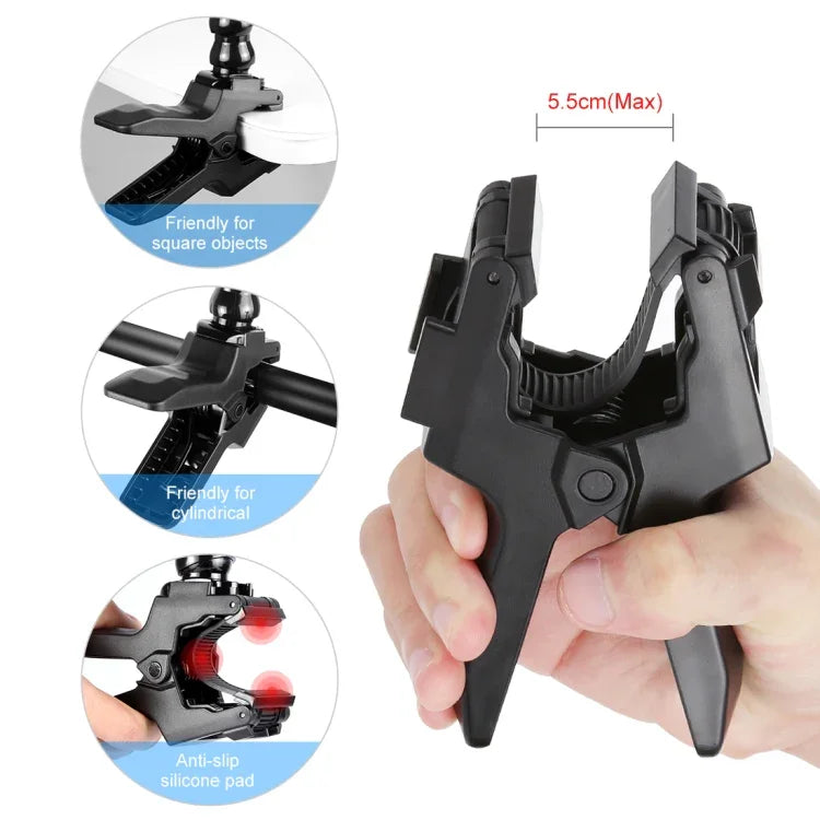 Suporte de Fixação Flexível PULUZ para Câmaras de Ação GoPro, Insta360, DJI e Outras, Suporte Jaws