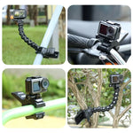 Suporte de Fixação Flexível PULUZ para Câmaras de Ação GoPro, Insta360, DJI e Outras, Suporte Jaws