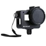 Gaiola Protetora em Liga de Alumínio CNC PULUZ com Estrutura de Segurança e Lente UV 52mm para GoPro HERO(2018) /7 Black /6 /5, Para Estrutura Pull HERO6 /5, Para Estrutura Pull HERO5