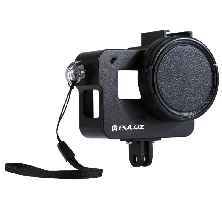 Gaiola Protetora em Liga de Alumínio CNC PULUZ com Estrutura de Segurança e Lente UV 52mm para GoPro HERO(2018) /7 Black /6 /5, Para Estrutura Pull HERO6 /5, Para Estrutura Pull HERO5