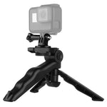 Suporte de Tripé Dobrável PULUZ com Adaptador e Parafusos para GoPro, Insta360, DJI e Outras Câmaras de Ação, Carga Máx: 2kg