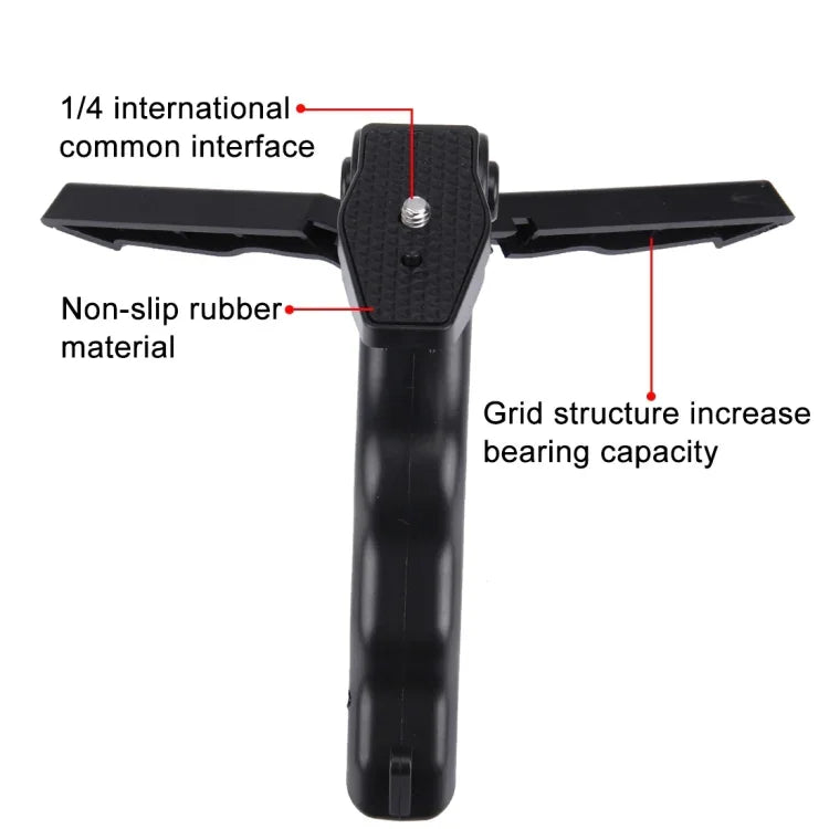 Suporte de Tripé Dobrável PULUZ com Adaptador e Parafusos para GoPro, Insta360, DJI e Outras Câmaras de Ação, Carga Máx: 2kg