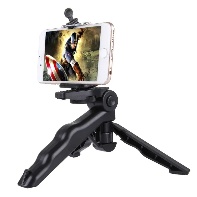 Suporte de Tripé Dobrável PULUZ com Adaptador e Parafusos para GoPro, Insta360, DJI e Outras Câmaras de Ação, Carga Máx: 2kg
