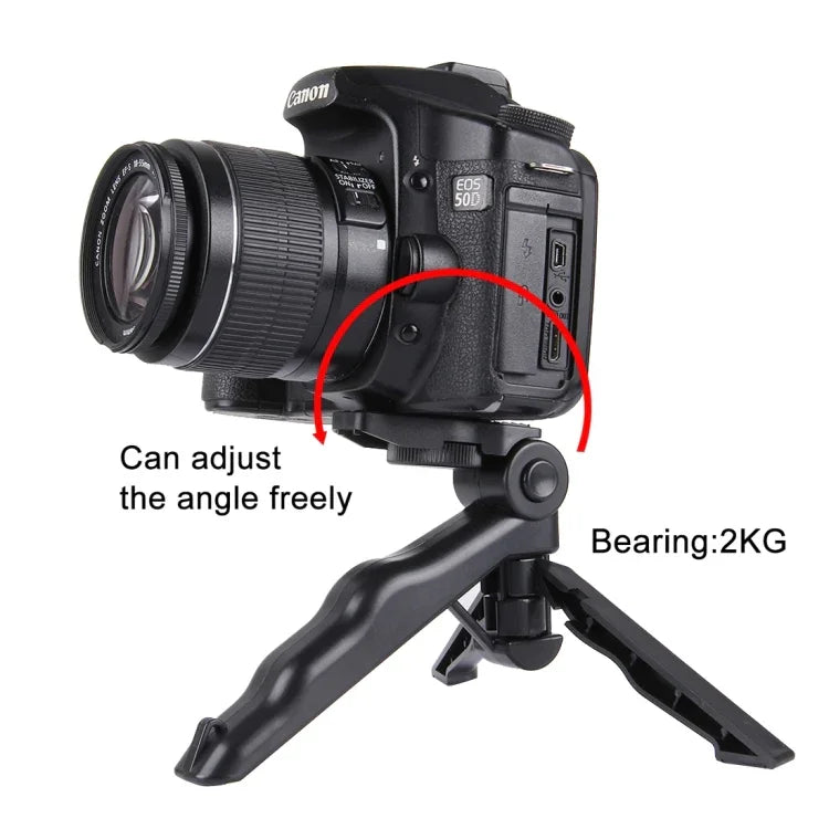 Suporte de Tripé Dobrável PULUZ com Adaptador e Parafusos para GoPro, Insta360, DJI e Outras Câmaras de Ação, Carga Máx: 2kg
