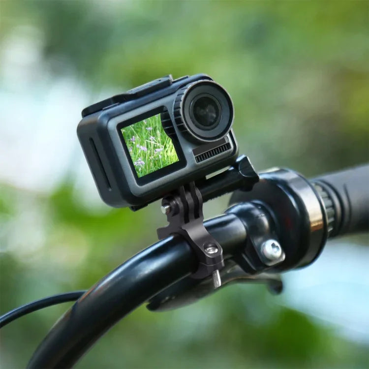 Adaptador de Guiador de Bicicleta PULUZ em Alumínio para GoPro, Insta360, DJI e Outras Câmaras de Ação, Suporte em Alumínio