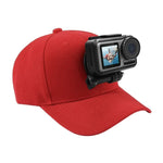 Boné de Basebol PULUZ com Suporte de Fivela em J e Parafuso para GoPro, DJI OSMO Action e Outras Câmaras de Ação, Boné de Basebol Preto, Boné de Basebol Vermelho, Boné de Basebol Azul Escuro