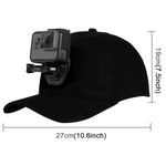 Boné de Basebol PULUZ com Suporte de Fivela em J e Parafuso para GoPro, DJI OSMO Action e Outras Câmaras de Ação, Boné de Basebol Preto, Boné de Basebol Vermelho, Boné de Basebol Azul Escuro