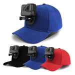 Boné de Basebol PULUZ com Suporte de Fivela em J e Parafuso para GoPro, DJI OSMO Action e Outras Câmaras de Ação, Boné de Basebol Preto, Boné de Basebol Vermelho, Boné de Basebol Azul Escuro